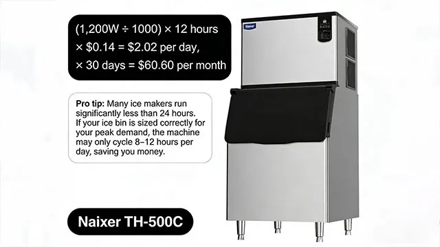 Hand feeling the warm side of an ice maker running too long