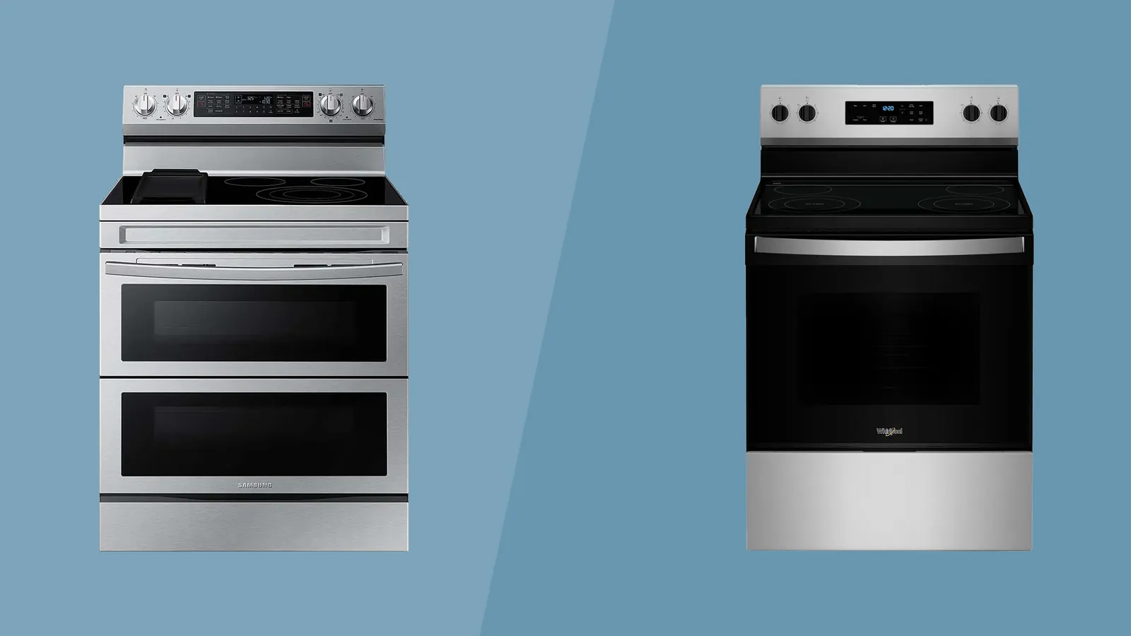 Interior view comparing a convection oven fan to regular oven heating elements.